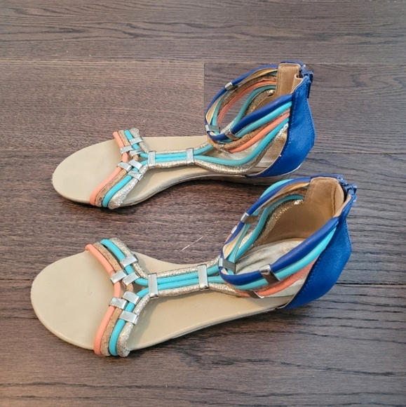 Colorful flat sandals - Picture 3 of 4